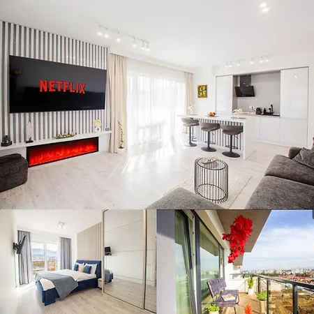 דירה Luxury 2br 10thfloor Mountain View Large Balcony Floor Heating New Building Board Games Self Check-in Shopping Center 360 Tour Free Parking *