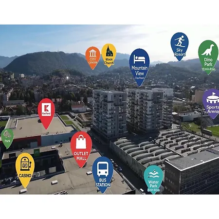 Mohost View 2Br - Top Floor Luxury Mountains View -Ac- * 布拉索夫
